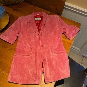 Pink suede jacket